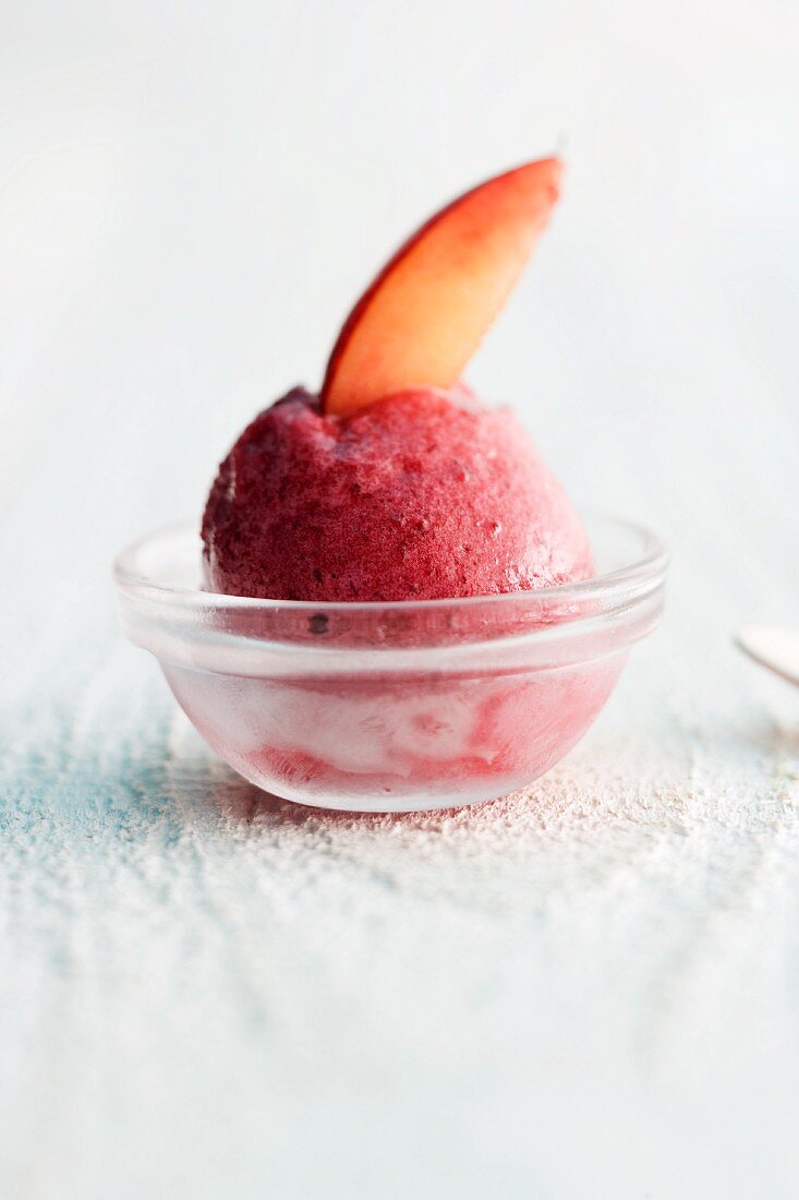 Plum sorbet