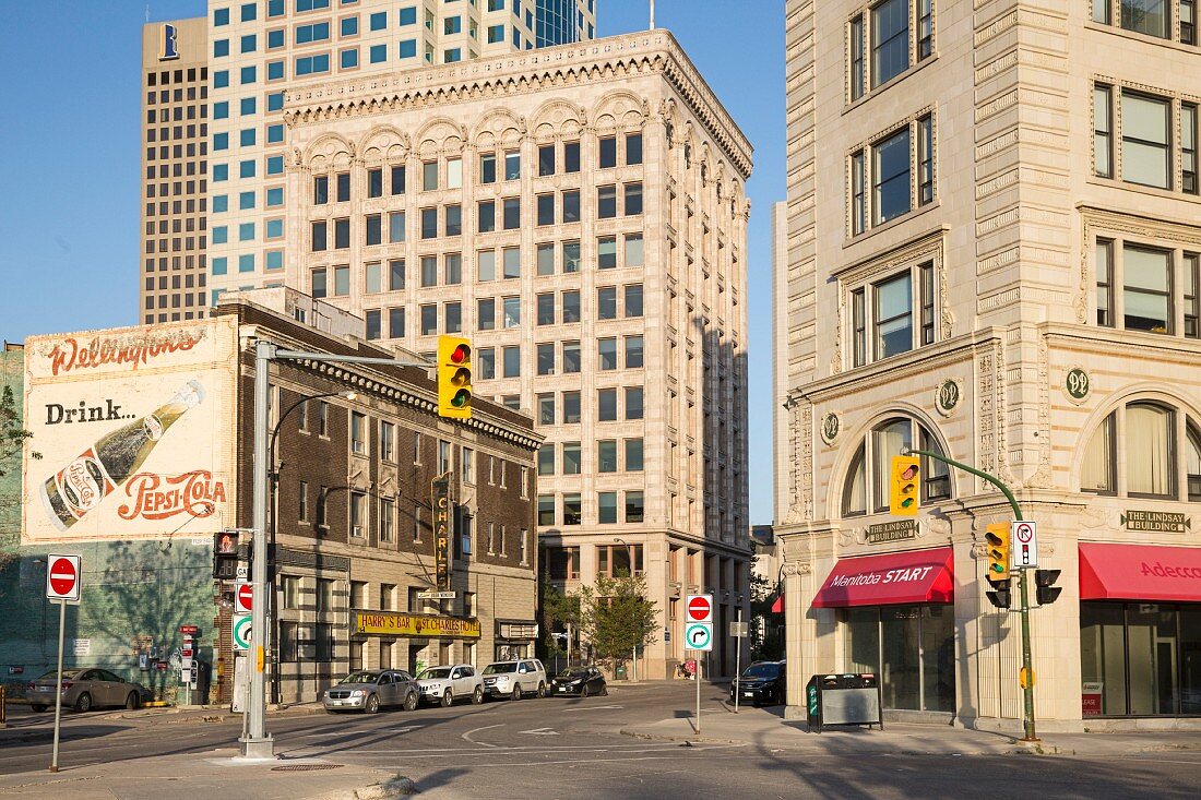 The Exchange District in Winnipeg, Province of Manitoba, Canada