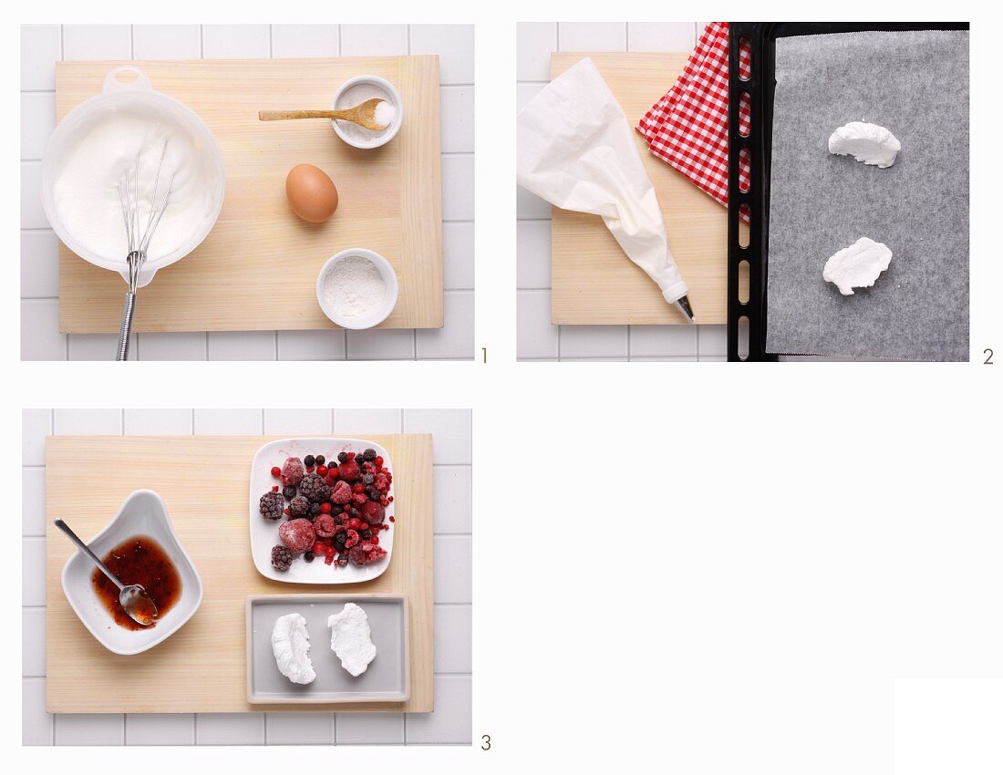 How to make meringue with a berry filling