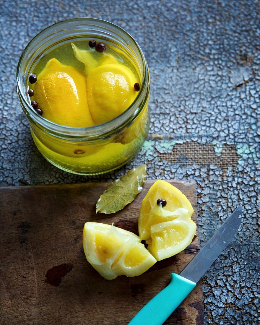 Preserved lemons with herbs (Morocco)