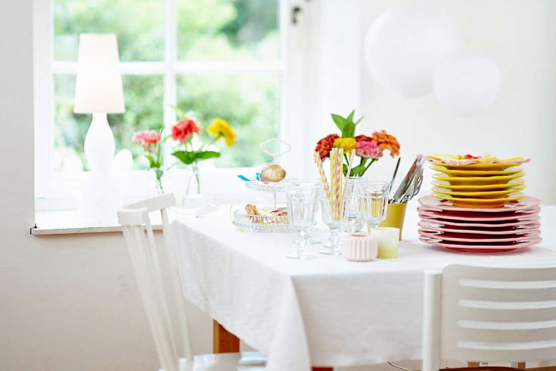 Table set for a summer party