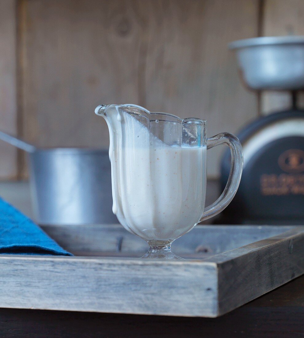 Homemade vegan non-dairy cream for cooking