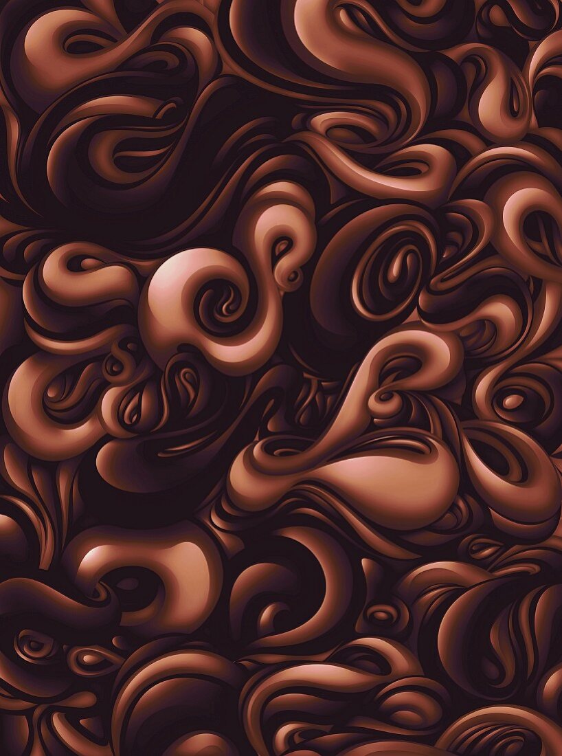 Brown swirling liquid