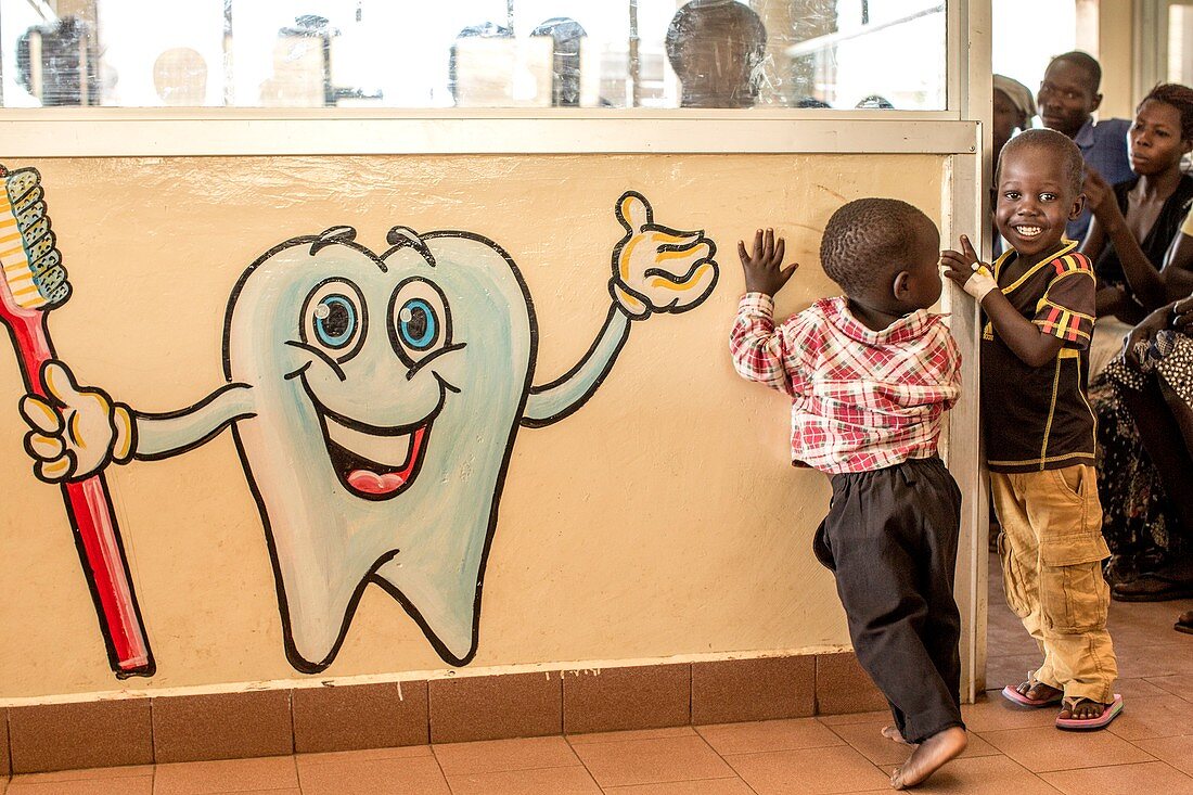 Children visiting a dentist