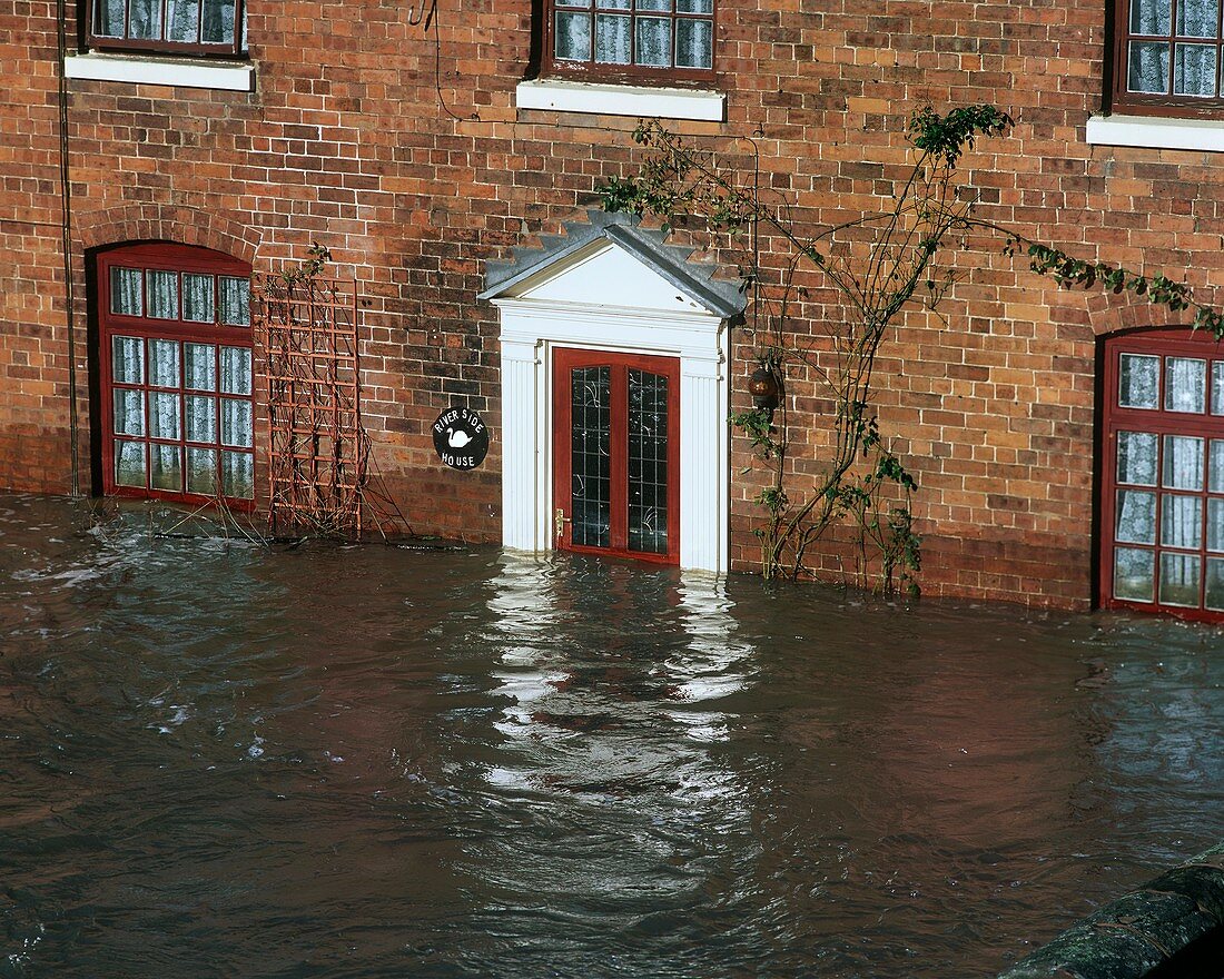 Flooded house, UK