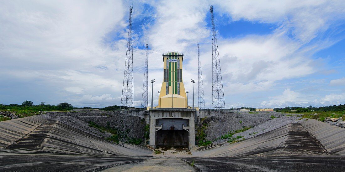 Soyuz launch pad at Guiana Space Centre.