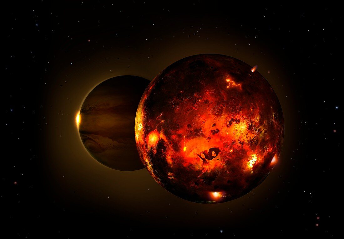 Artwork of Volcanic Moon Io