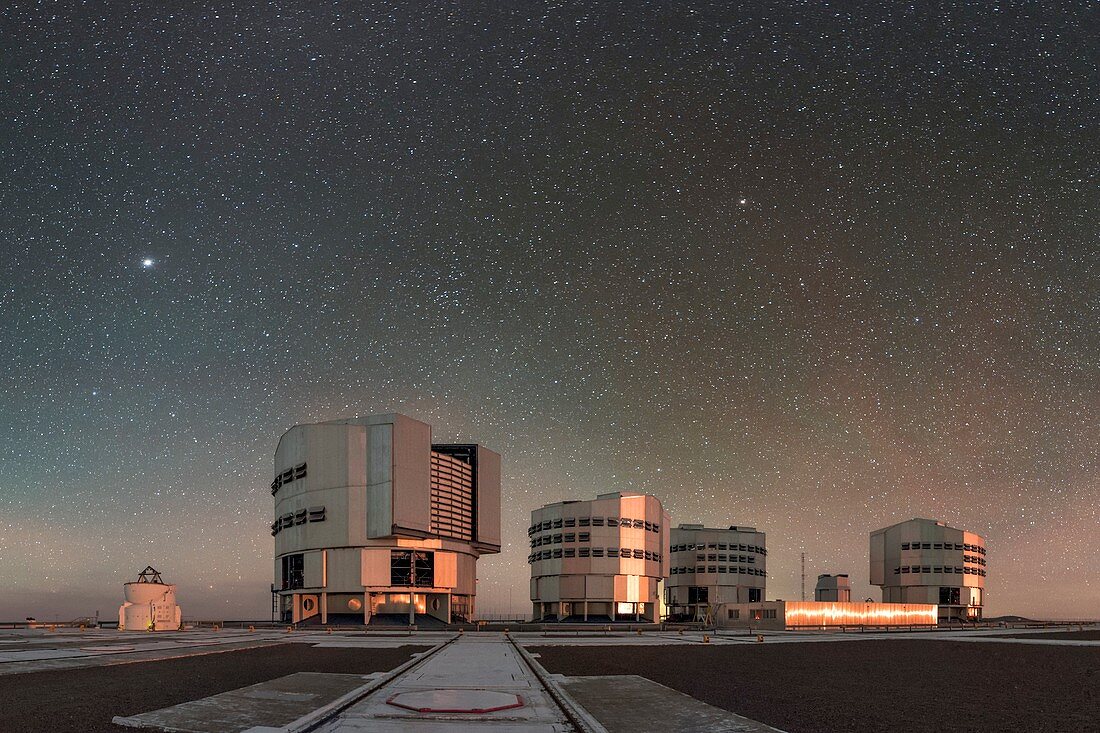 Night sky over Very Large Telescope, Chile