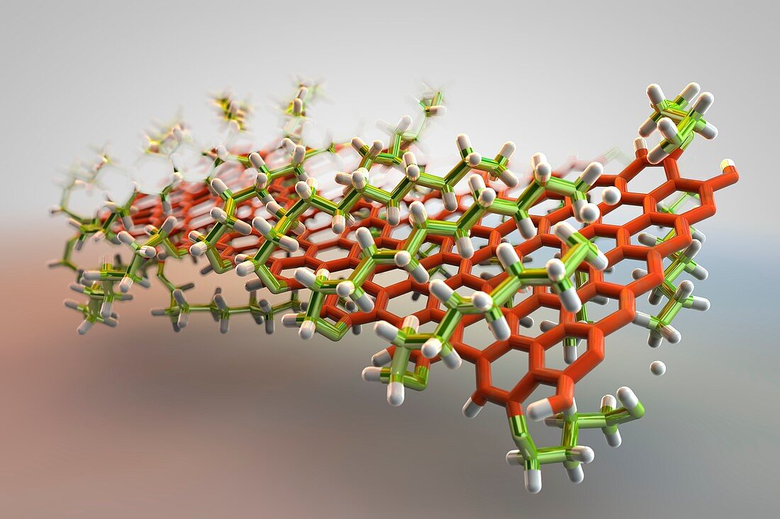 Graphene nanoribbon, illustration