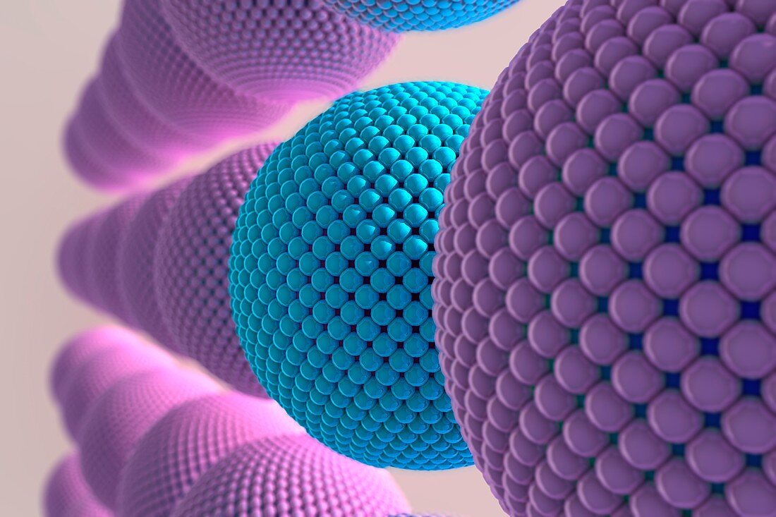 Nanoparticles, illustration