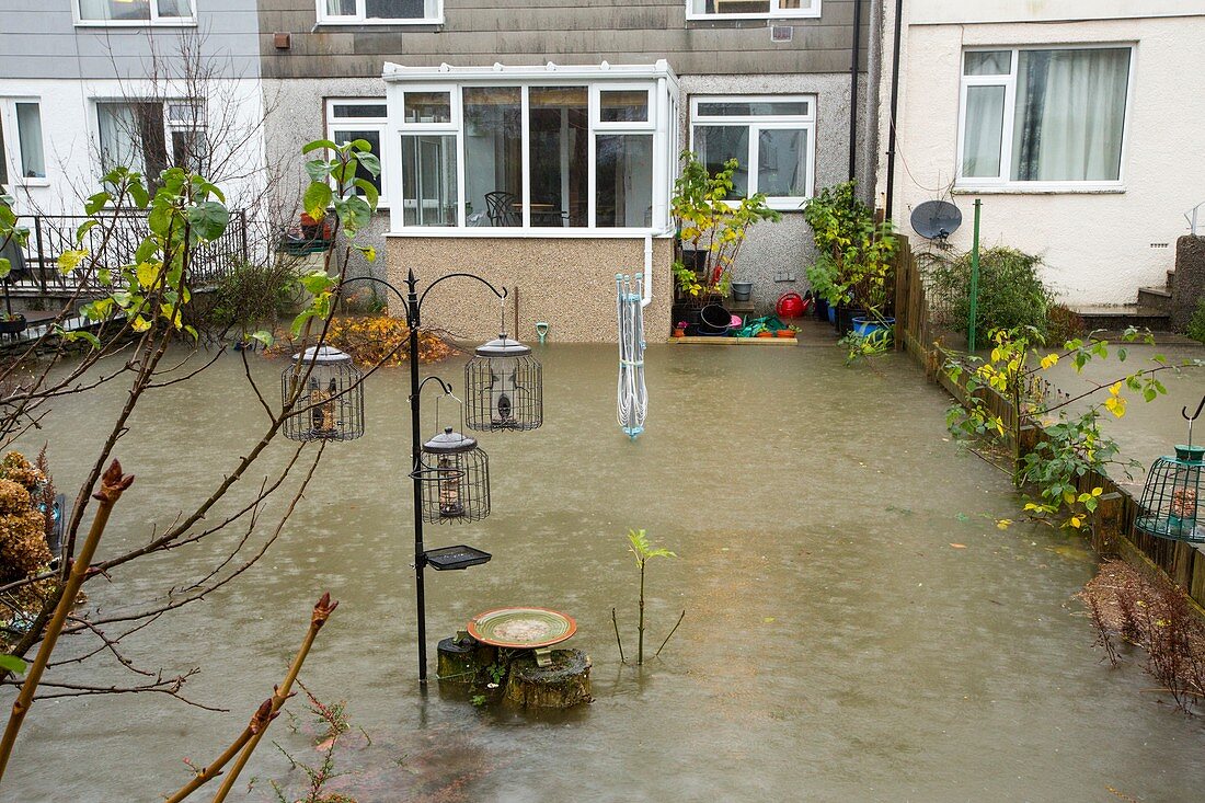 Flooded house, Ambleside, UK