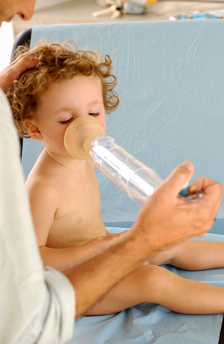 Treatment of baby with asthma