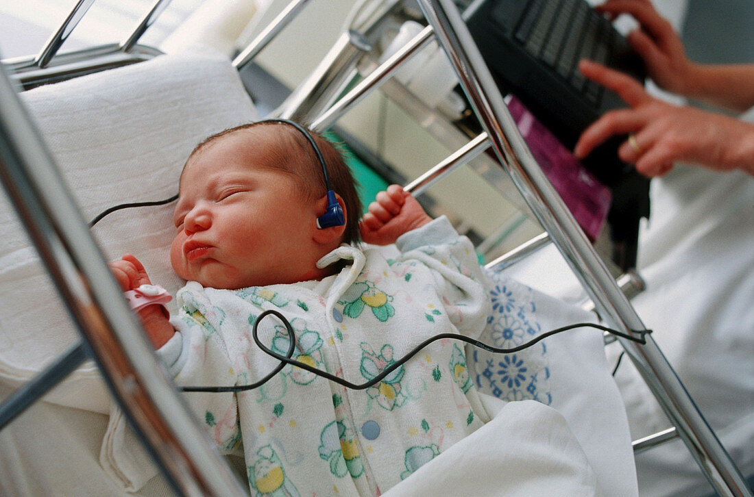 Audiometric test of a baby