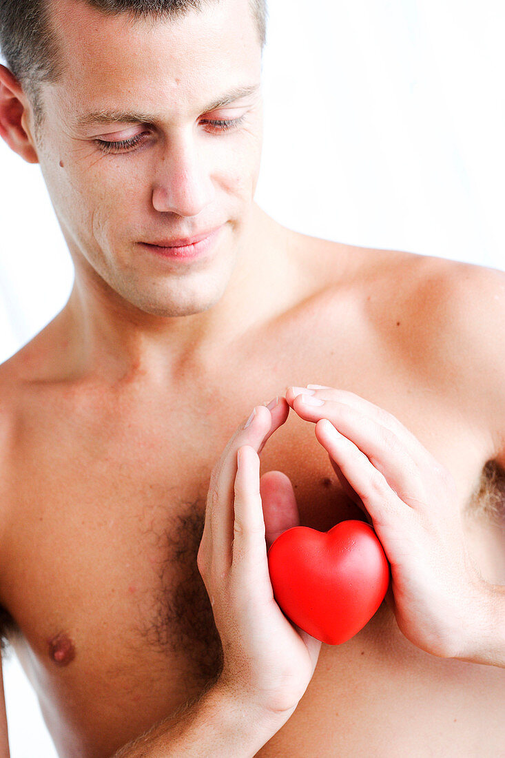 Man holding a hearth