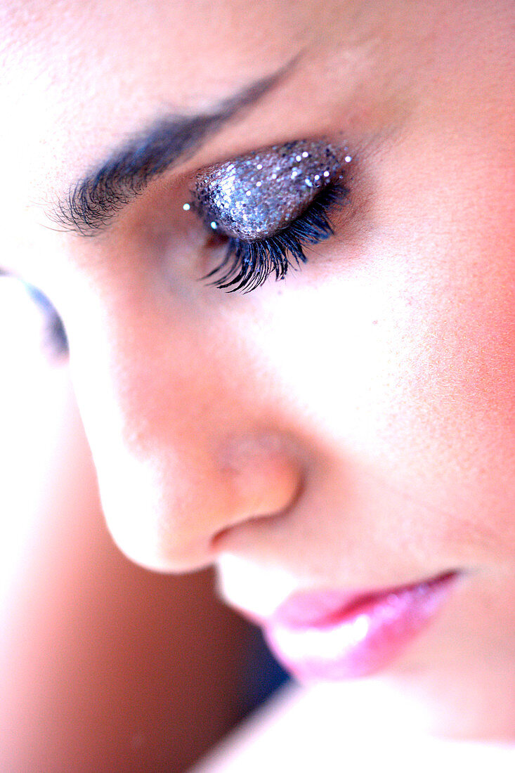 Woman with eyeshadow