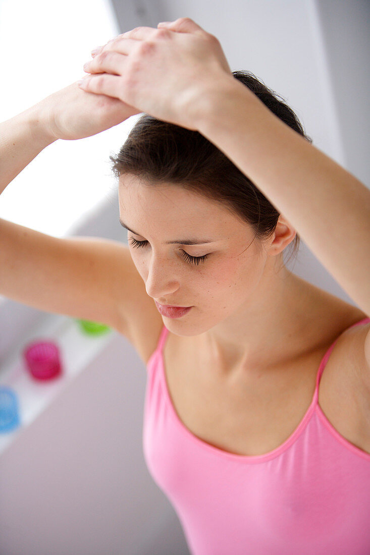 Woman practising reiki