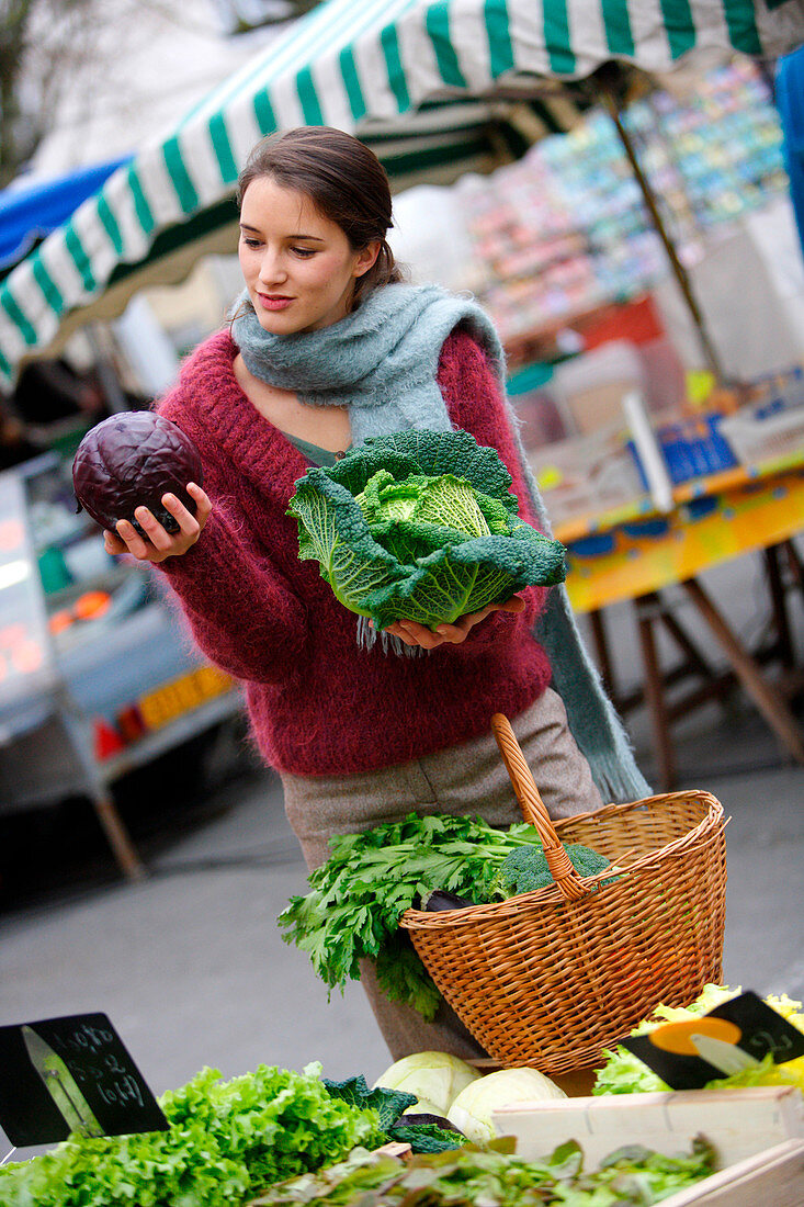 Woman shopping at market