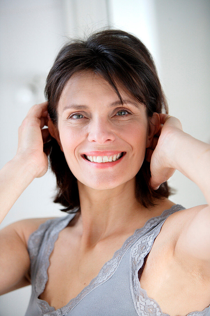 Portrait of woman smiling