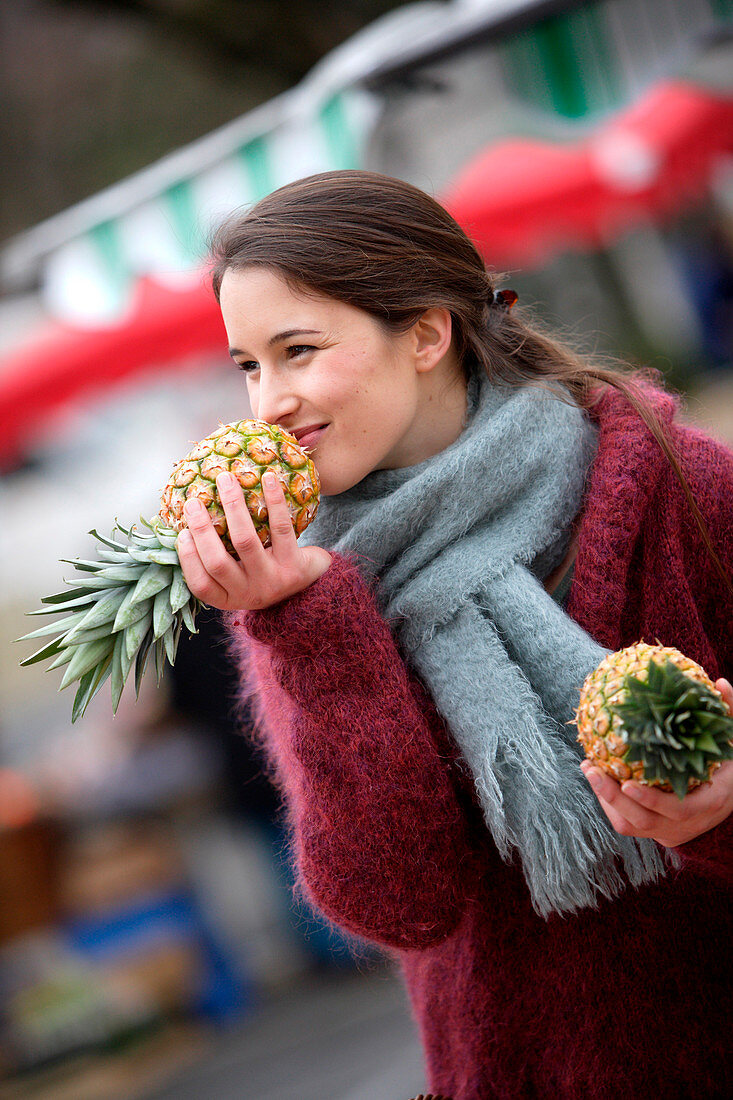 Woman shopping at market