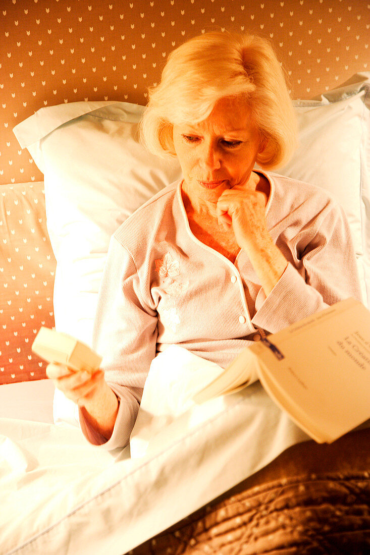 Elderly woman with insomnia