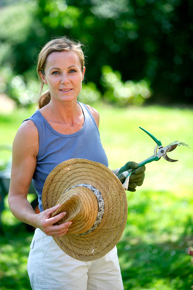 Woman gardening