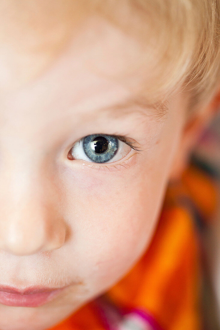 Close-up of boy's eye