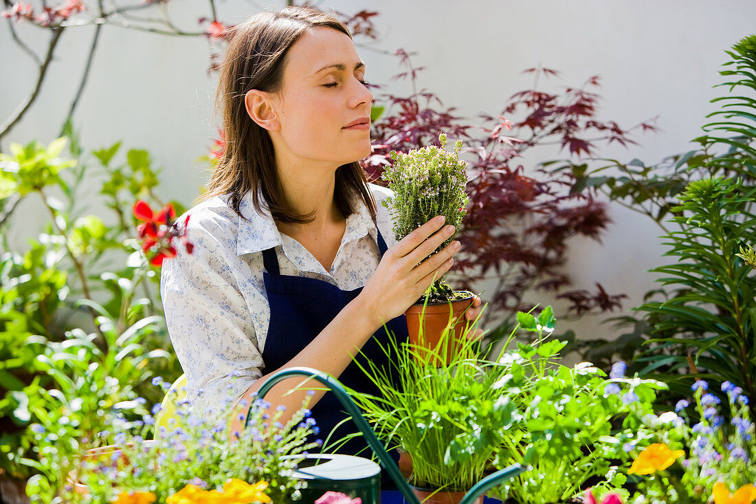 Woman gardening