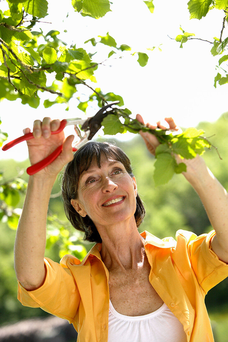 Woman gardening