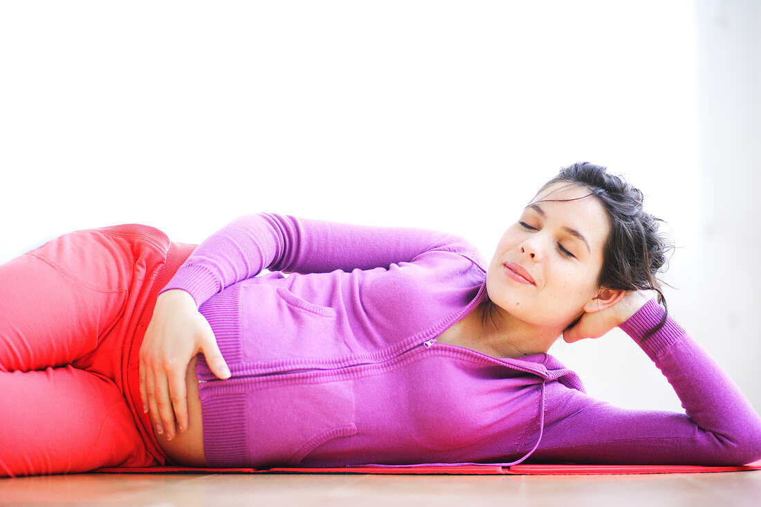 Pregnant woman exercising