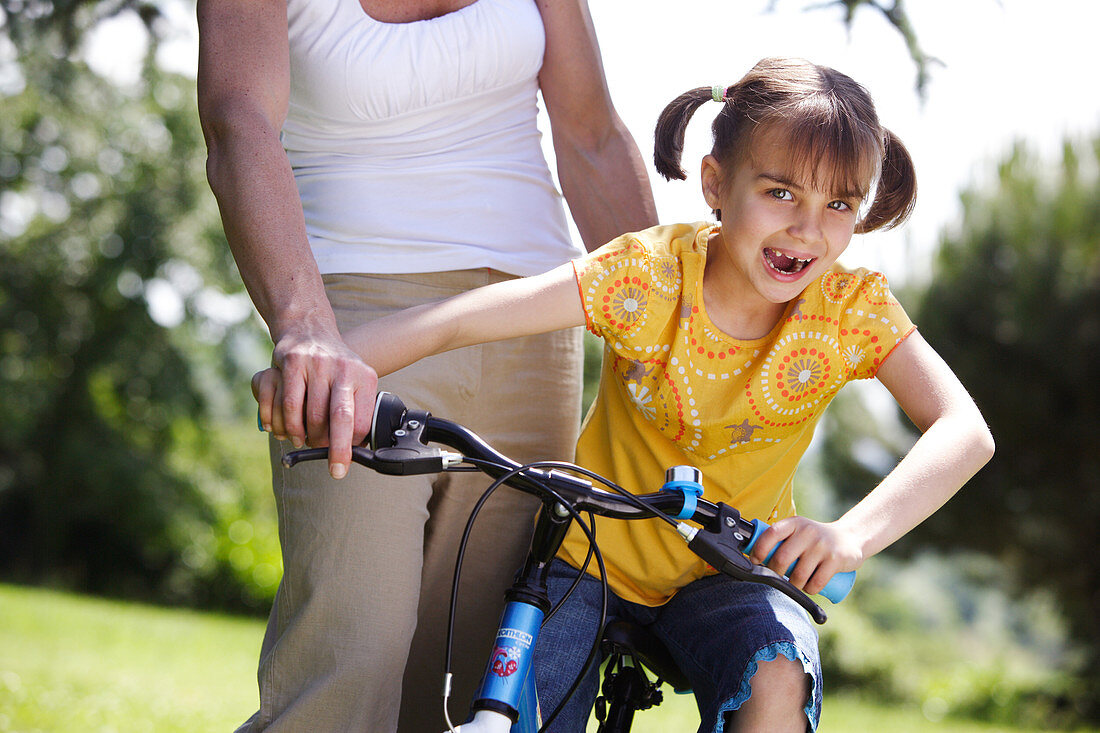 Child on bicycle