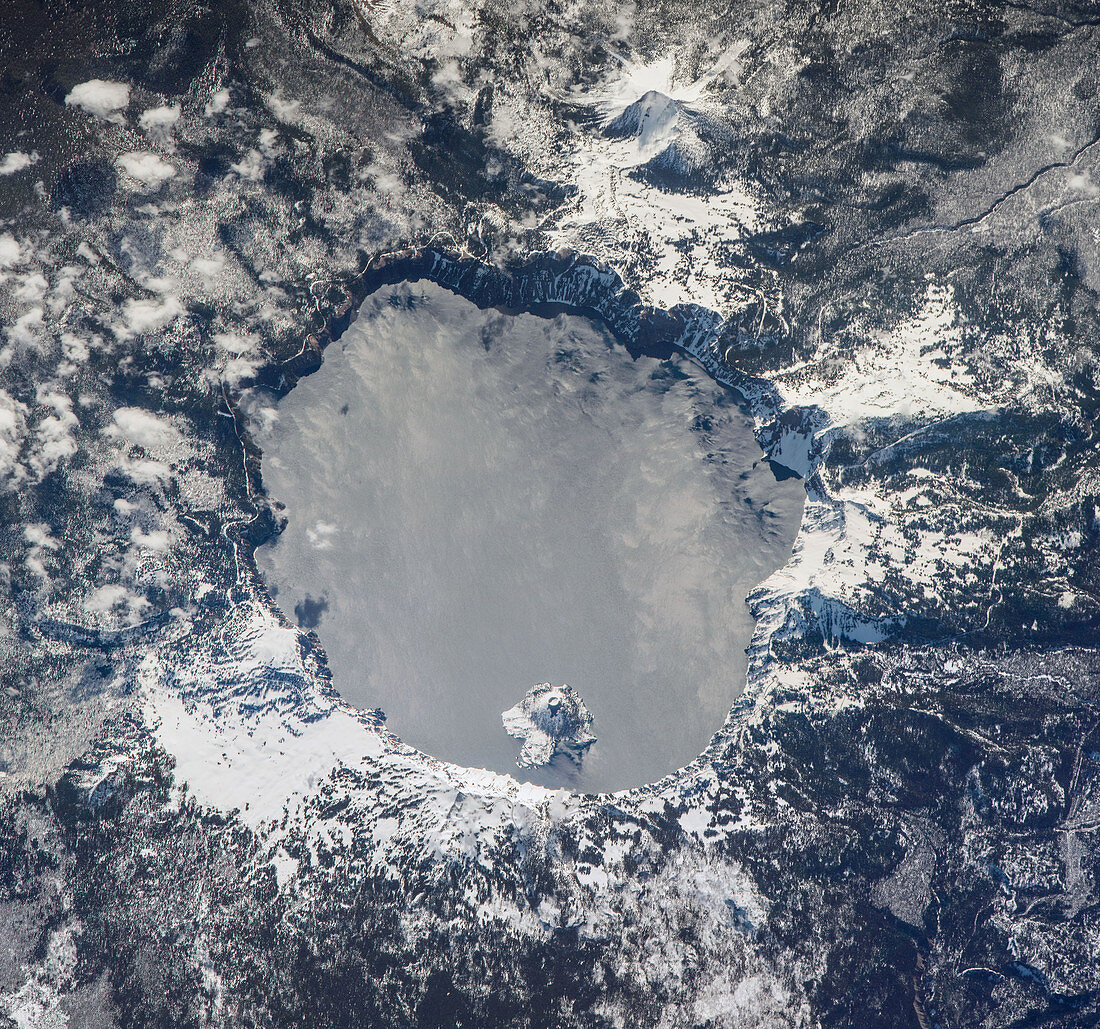 Crater Lake, Orgeon, USA, ISS image