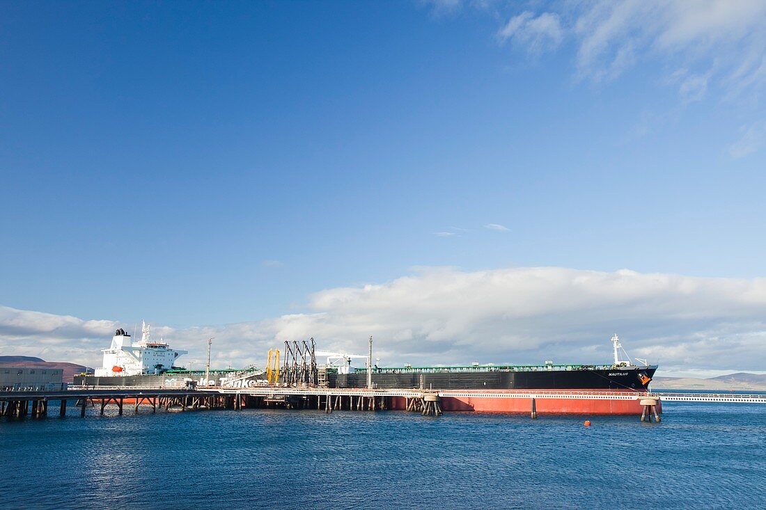 Greek oil tanker docked in Scotland,UK