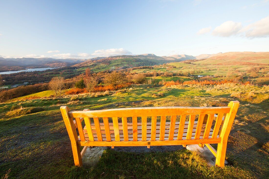 Memorial seat on Orrest Head