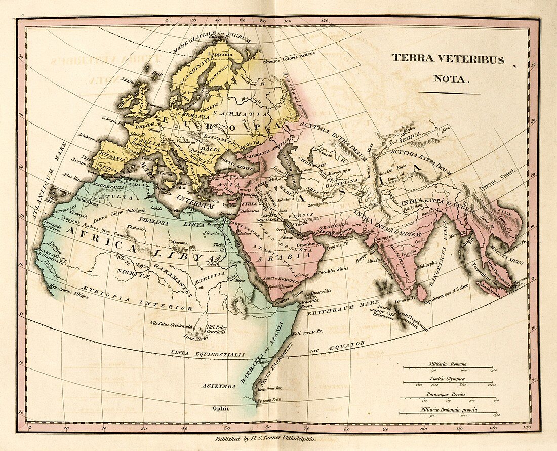 Map of the Ancient World,19th century