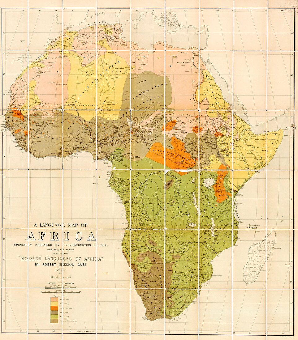 Map of the languages of Africa,1883