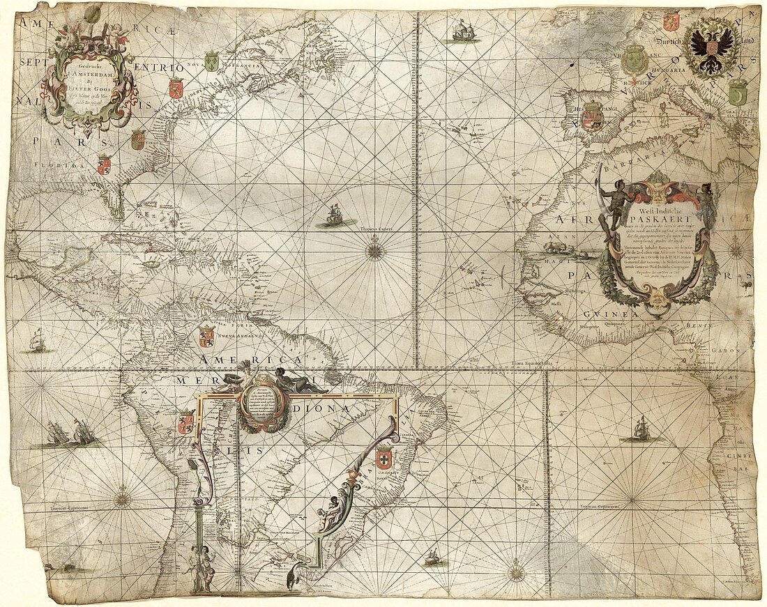 Map of the Atlantic coasts,1660