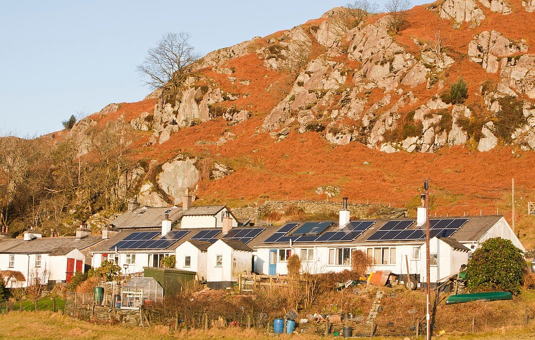 Solar panels on social housing