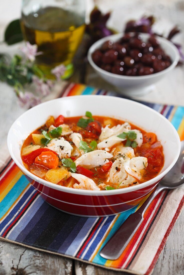Fish stew with tomatoes