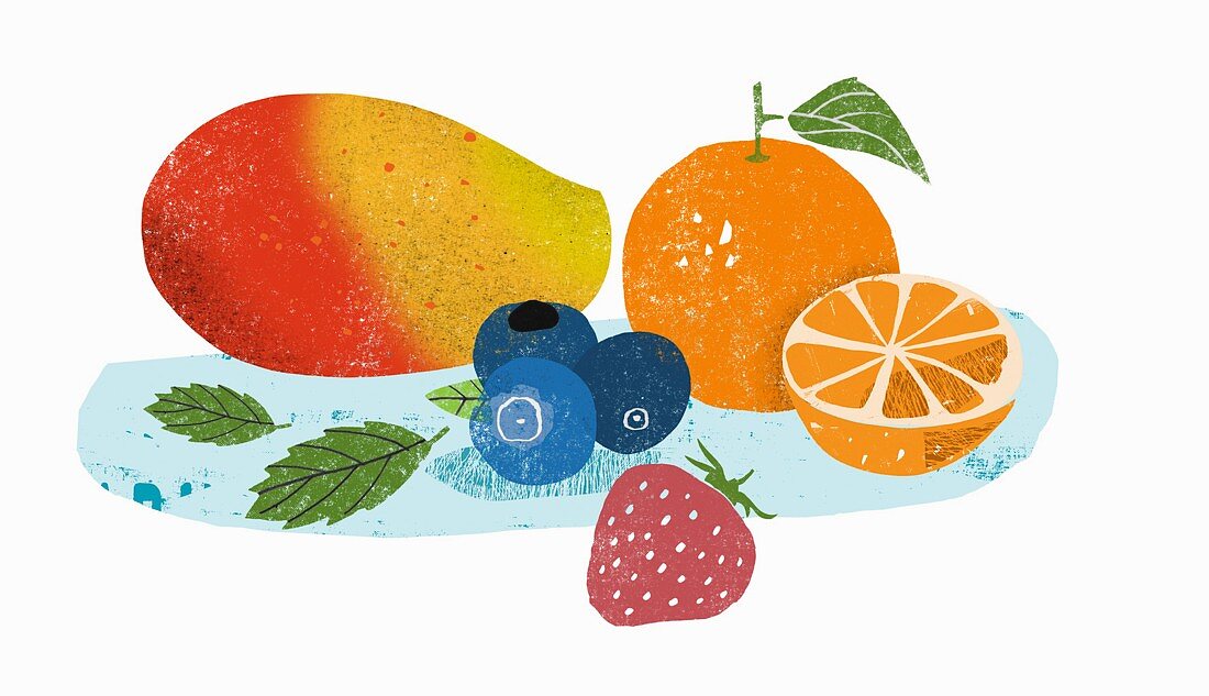 Verschiedene Früchte (Illustration)