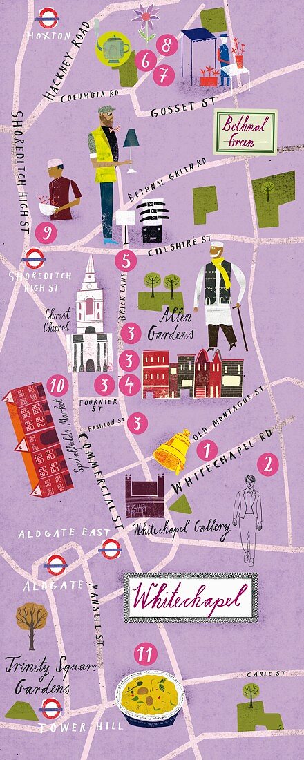 A map of the East End, London