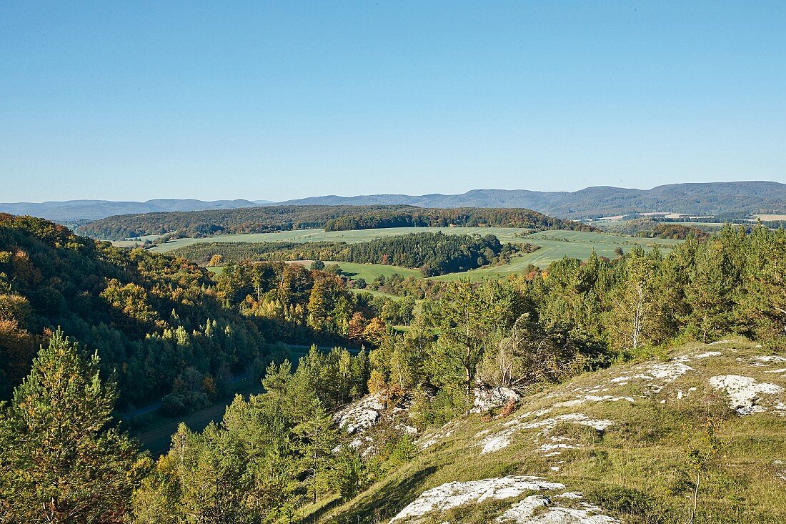 The Sattelköpfe near Hörning, South Harz, Thuringia, Germany