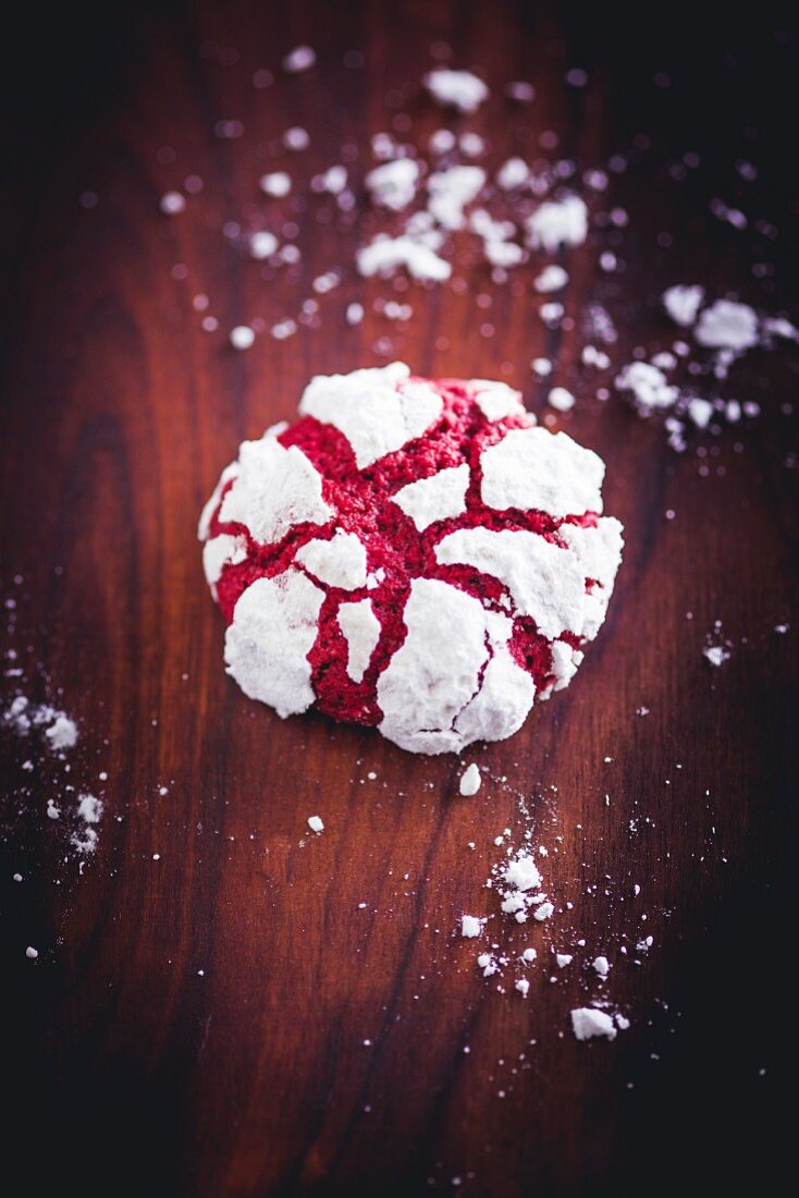 Red Velvet Crinkle Cookie