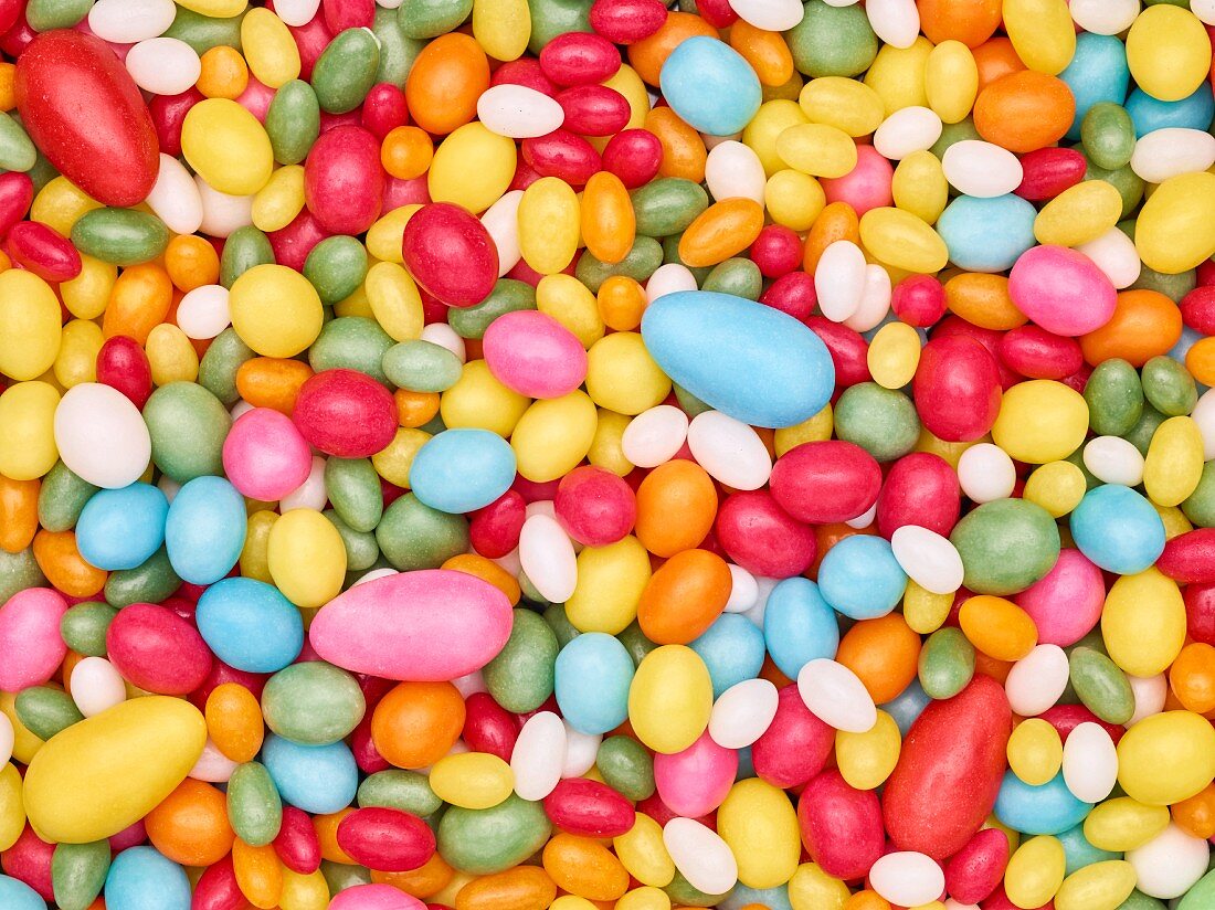 Colourful mini eggs