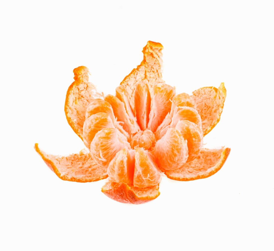 Peeled mandarin orange