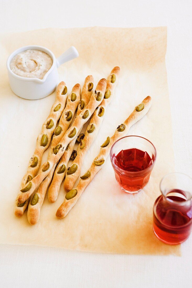 Grissini with Cannellini Bean Dip