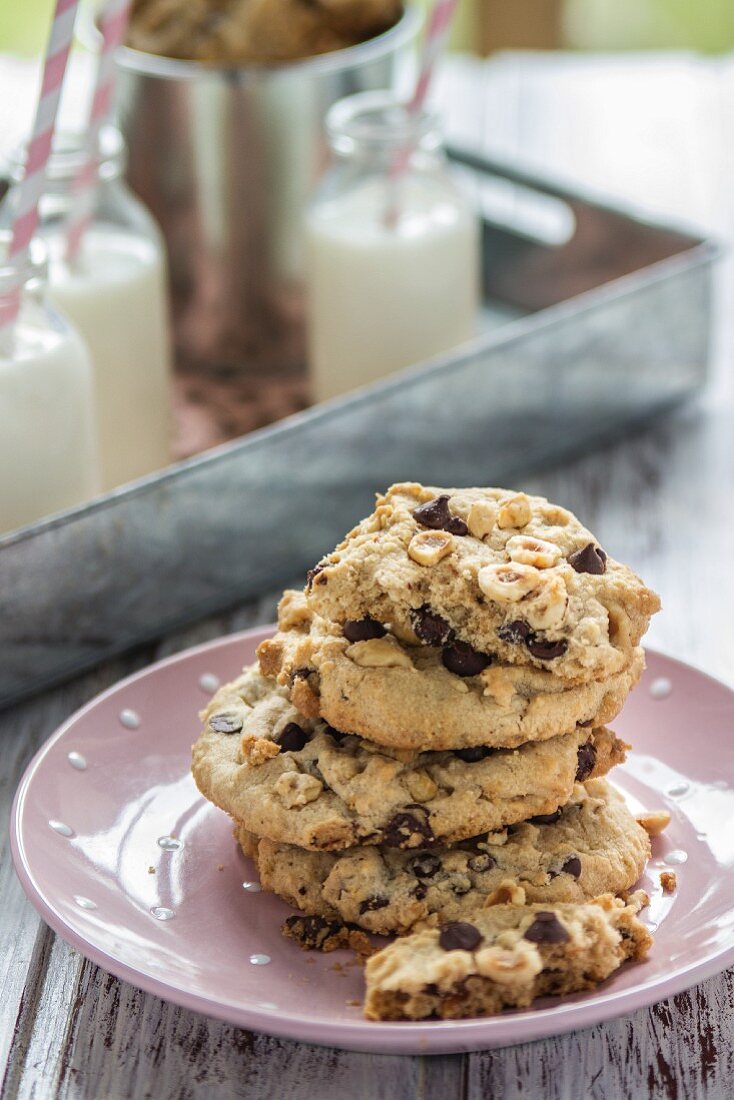 Chocolate chip cookies with chestnuts