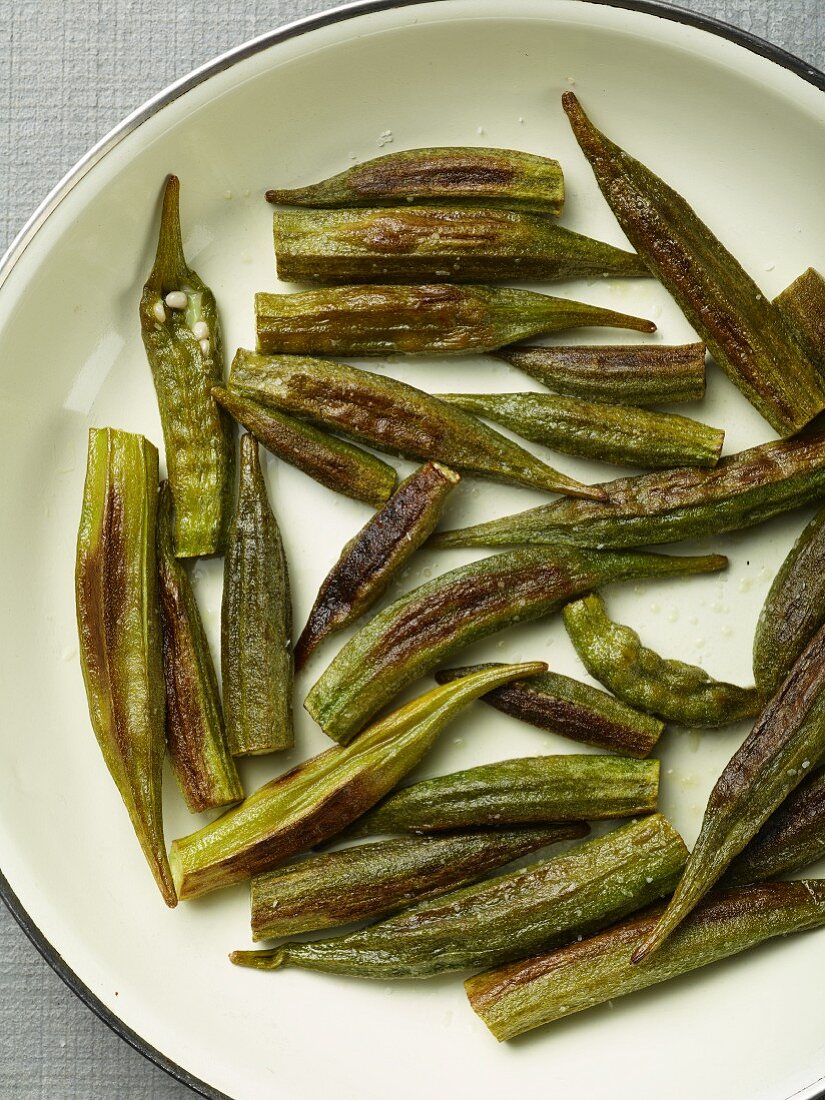 Gebratene Okra