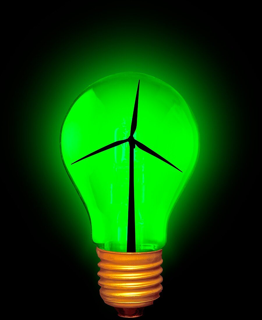 Green energy,conceptual illustration