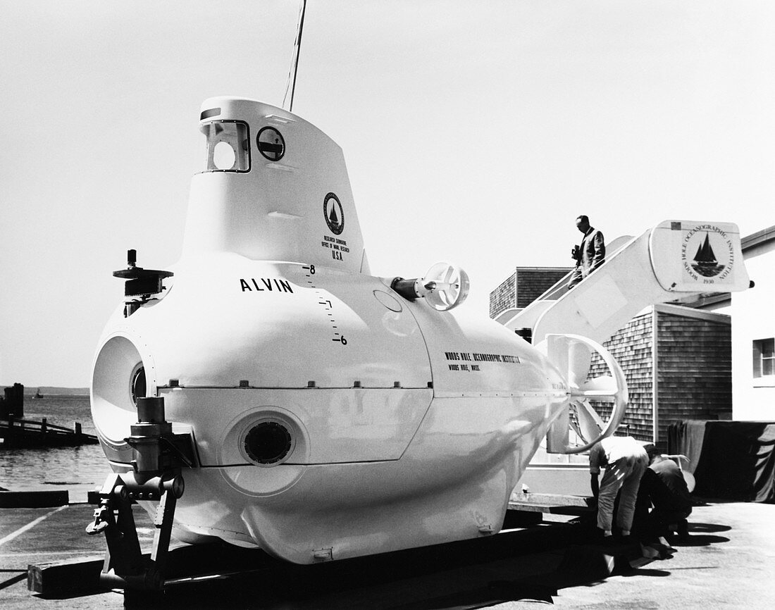 Submersible Alvin at Woods Hole,1964