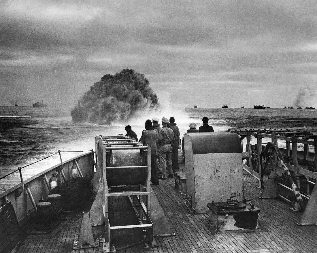 Attack on German submarine U-175,1943